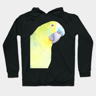 blue fronted amazon watercolor bird Hoodie